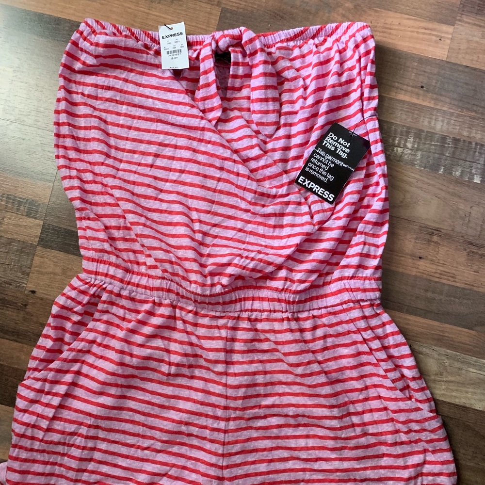 Express stripped romper new with tags